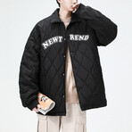 Logo Quilted Jacket // Black (L)