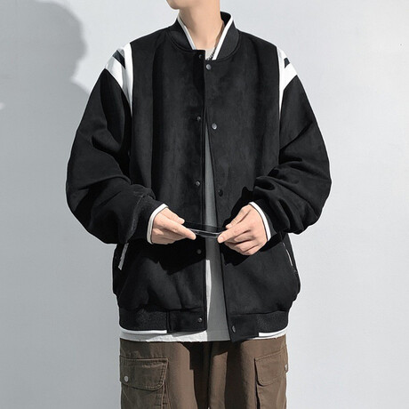 Flannel Coach Jacket // Black (XS)