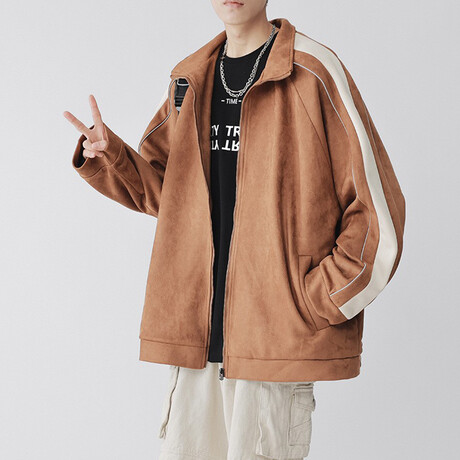 Single Stripe Coach Jacket // Coffee (XS)