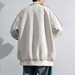 Textured Coach Jacket //  White (S)