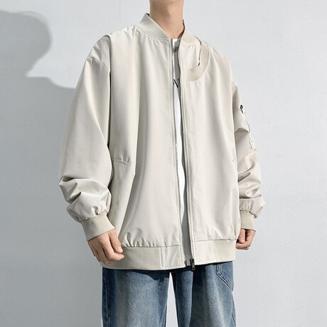 Bomber Jacket // Beige (XS)