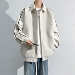 Textured Coach Jacket //  White (S)