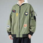 Graphic Bomber Jacket // Green (M)