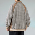 Oversized Checkered Jacket // Coffee (L)