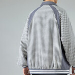 Oversized Checkered Jacket // Dark Gray (M)