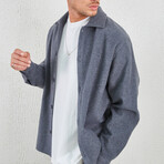 Flannel Overshirt Overshirt // Gray (2XL)