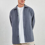 Flannel Overshirt Overshirt // Gray (2XL)
