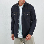 Button Up Field Shirt // Black // Style 2 (M)