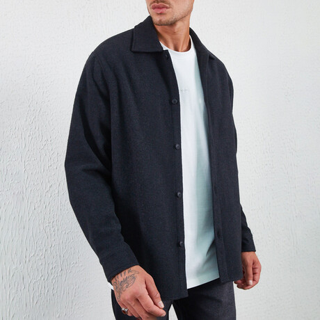 Flannel Overshirt // Dark Gray (XS)