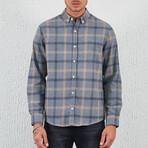 Flannel Button Down Shirt // Gray & Plaid (2XL)