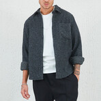 Knitted Overshirt // White & Black (L)