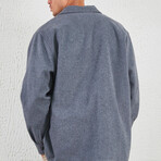Flannel Overshirt Overshirt // Gray (2XL)