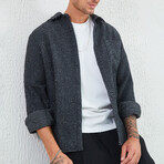 Knitted Overshirt // White & Black (L)