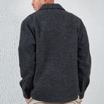 Knitted Overshirt // Khaki & Black (M)