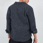 Knitted Overshirt // White & Black (L)