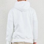 Graphic Hoodie // White (M)