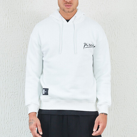 Picasso Graphic Hoodie // White (XS)