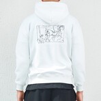 Picasso Graphic Hoodie // White (XL)