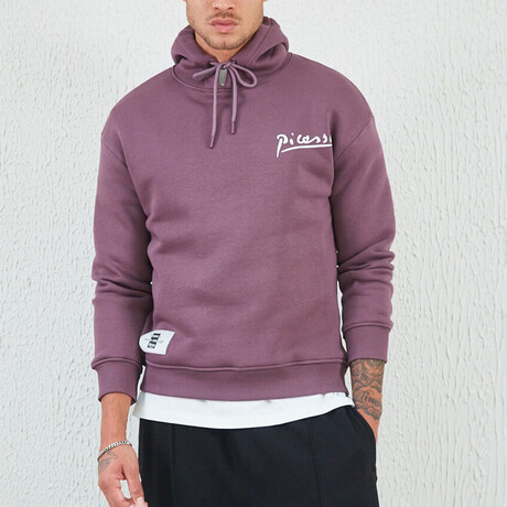 Picasso Graphic Hoodie // Purple (XS)