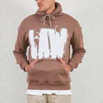 Graphic Hoodie // Light Brown (XS)