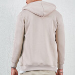 Zip Up Hoodie // Beige (XS)