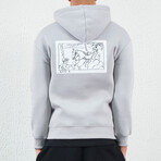 Picasso Graphic Hoodie // Gray (M)