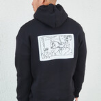 Picasso Graphic Hoodie // Black (M)