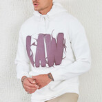 Graphic Hoodie // White (M)