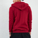 Zip Up Hoodie // Burgundy (M)