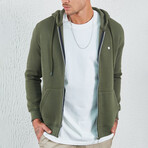 Zip Up Hoodie // Khaki (XS)