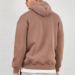 Graphic Hoodie // Light Brown (XS)