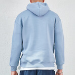 Graphic Hoodie // Light Blue (M)