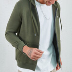 Zip Up Hoodie // Khaki (XS)