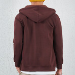 Zip Up Hoodie // Brown (S)