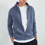 Zip Up Hoodie // Blue (XL)