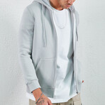 Zip Up Hoodie // Light Gray (XS)