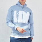 Graphic Hoodie // Light Blue (M)