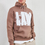 Graphic Hoodie // Light Brown (XS)