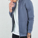 Zip Up Hoodie // Blue (XL)