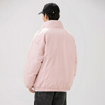 High Collar Puffer Jacket Style 2 // Pink (XL)
