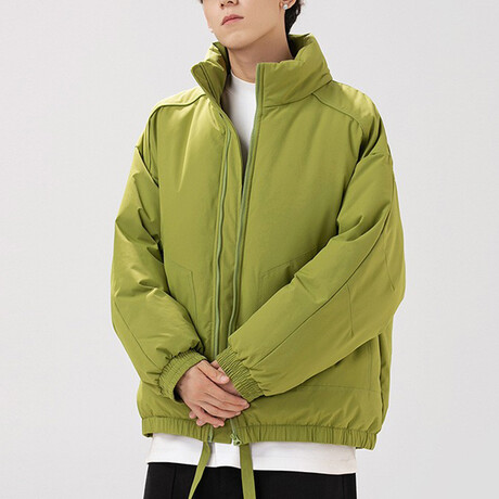 High Collar Puffer Jacket Style 2 // Green (XS)