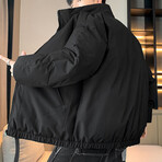 High Collar Puffer Jacket Style 2 // Black (2XL)