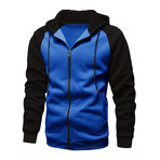 Raglan Jacket // Blue + Black (XS)