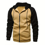 Raglan Jacket // Beige + Black (L)