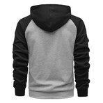 Raglan Jacket // Light Gray + Black (L)