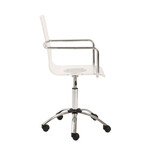 Chloe Office Chair // Clear with Chromed Steel Base