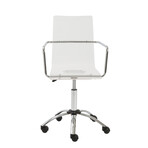 Chloe Office Chair // Clear with Chromed Steel Base