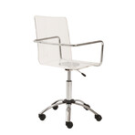 Chloe Office Chair // Clear with Chromed Steel Base