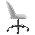 Quinn Office Chair // Gray Velvet with Black Base