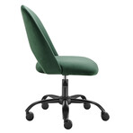 Quinn Office Chair // Green Velvet with Black Base